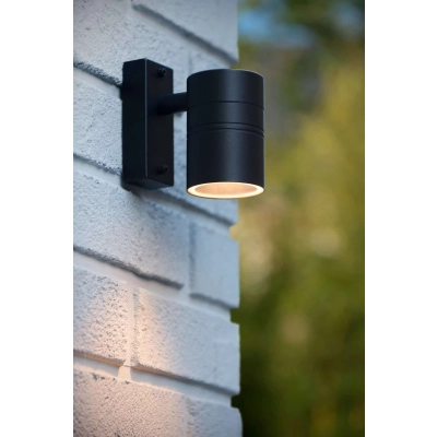 lafabryka.pl Kinkiet ARNE-LED Ø 6,3 cm LED GU10 1x5W 2700K IP44 Black 14867/05/30 Lucide